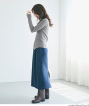 前開衩V領針織上衣