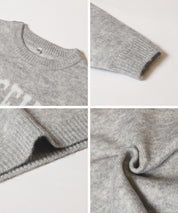 童裝 親子同款 LOGO圓領長袖毛衣