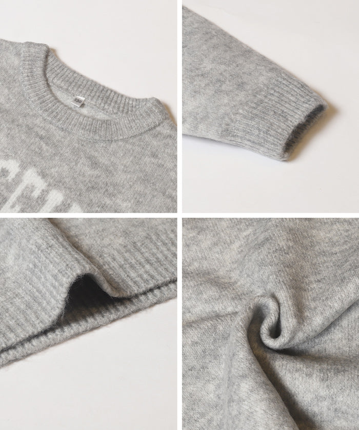 童裝 親子同款 LOGO圓領長袖毛衣