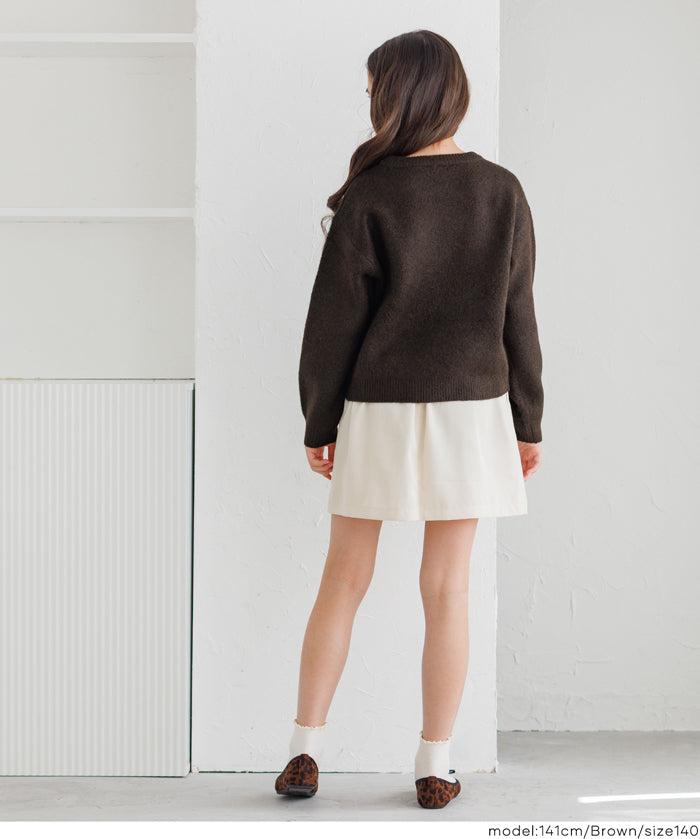 童裝 親子同款 LOGO圓領長袖毛衣