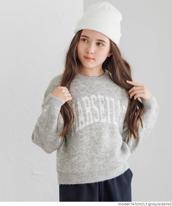 童裝 親子同款 LOGO圓領長袖毛衣