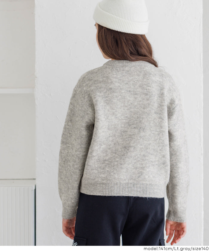 童裝 親子同款 LOGO圓領長袖毛衣