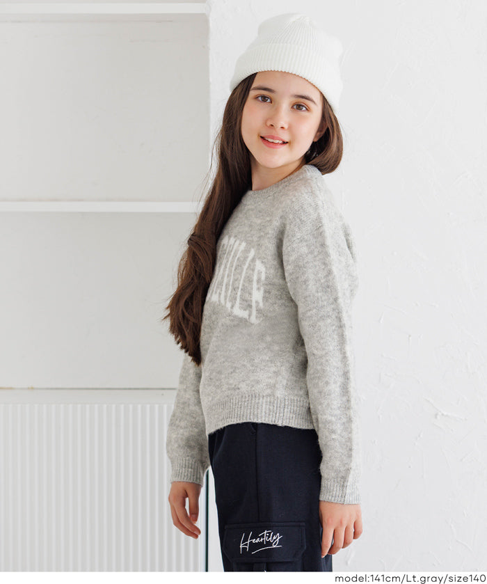 童裝 親子同款 LOGO圓領長袖毛衣