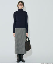 可水洗安哥拉觸感高領針織上衣