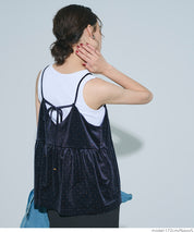 水鑽絲絨吊帶背心