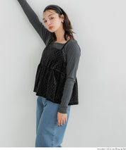 水鑽絲絨吊帶背心