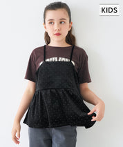 親子同款 童裝 水鑽絲絨吊帶背心