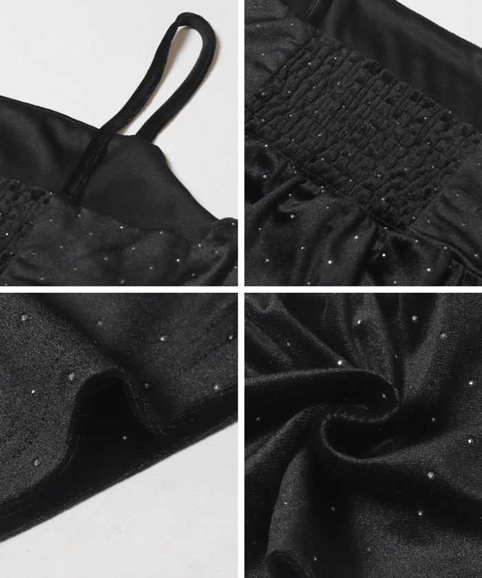 親子同款 童裝 水鑽絲絨吊帶背心