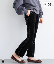 童裝 親子同款 絲絨側線喇叭褲