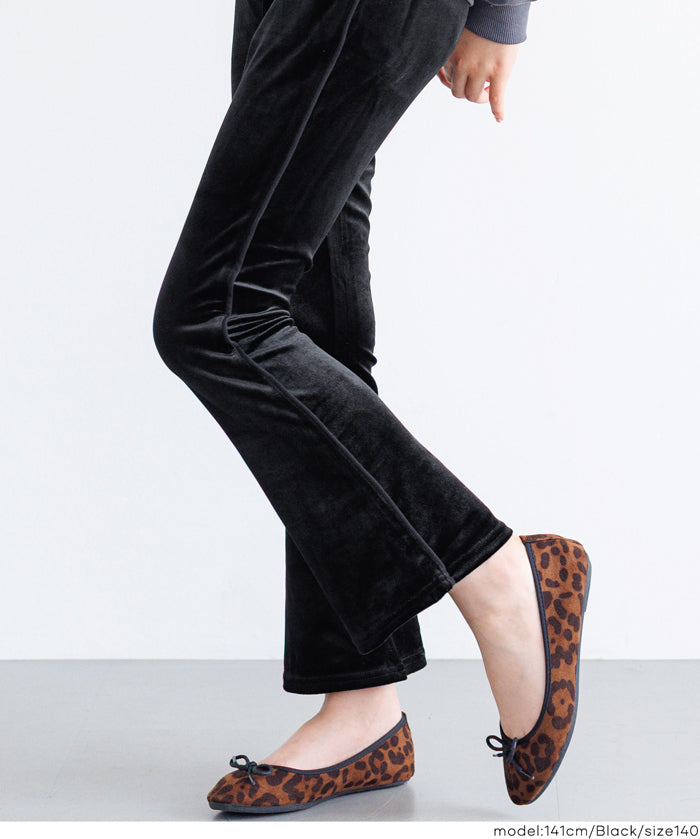 童裝 親子同款 絲絨側線喇叭褲