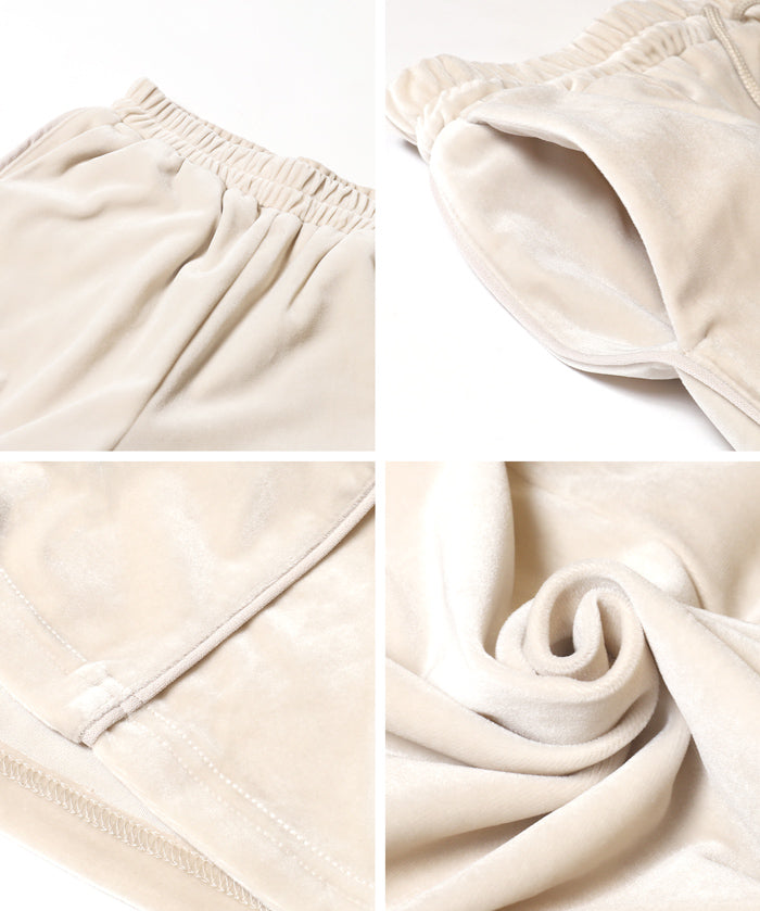 童裝 親子同款 絲絨側線喇叭褲