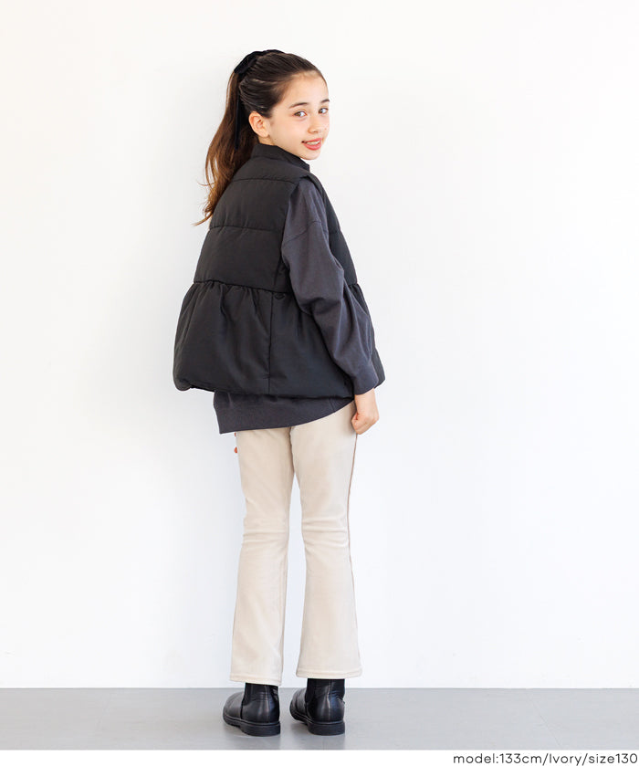 童裝 親子同款 絲絨側線喇叭褲