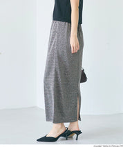 細閃面料彈性直筒裙