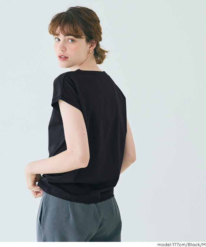 再生聚酯法式袖T恤