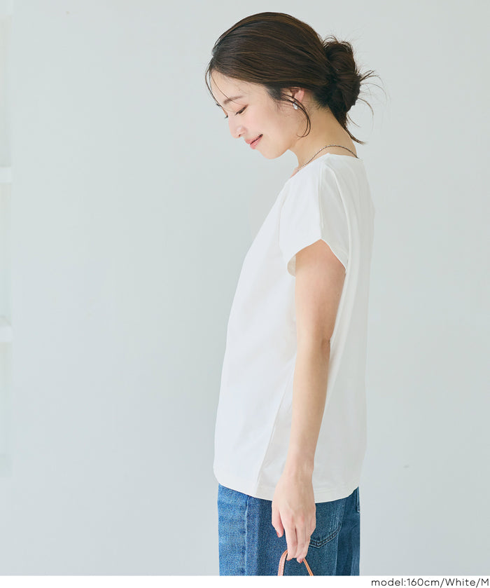 再生聚酯法式袖T恤