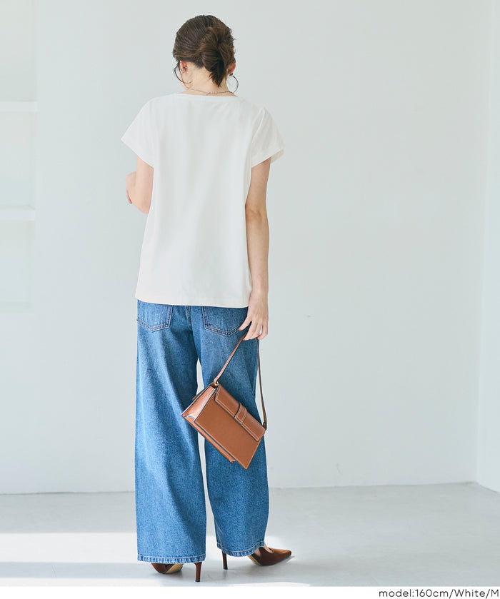 再生聚酯法式袖T恤