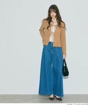 波紋皺褶蝴蝶結綁帶外套