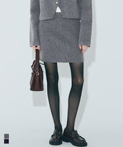 縮絨針織迷你裙 可配套