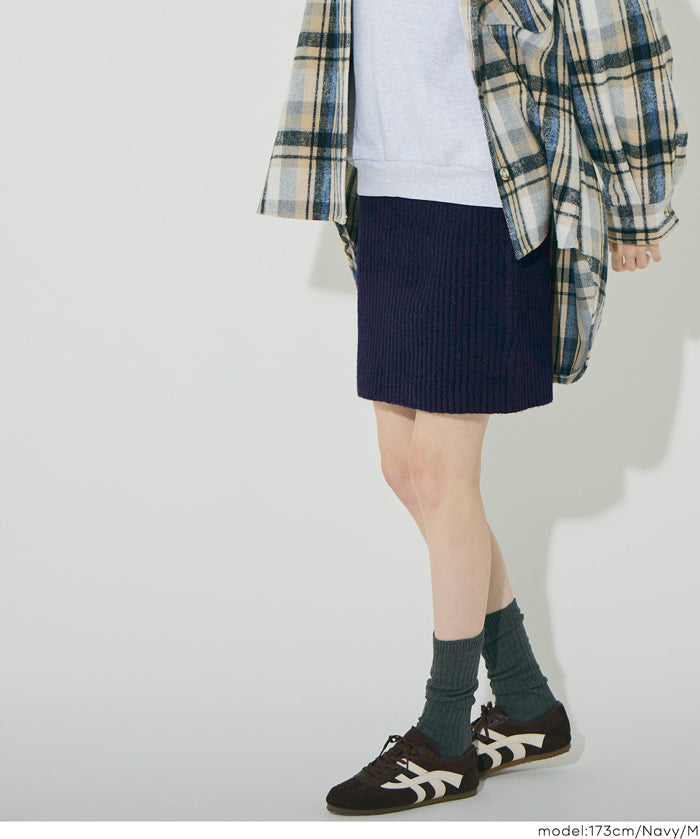 縮絨針織迷你裙 可配套