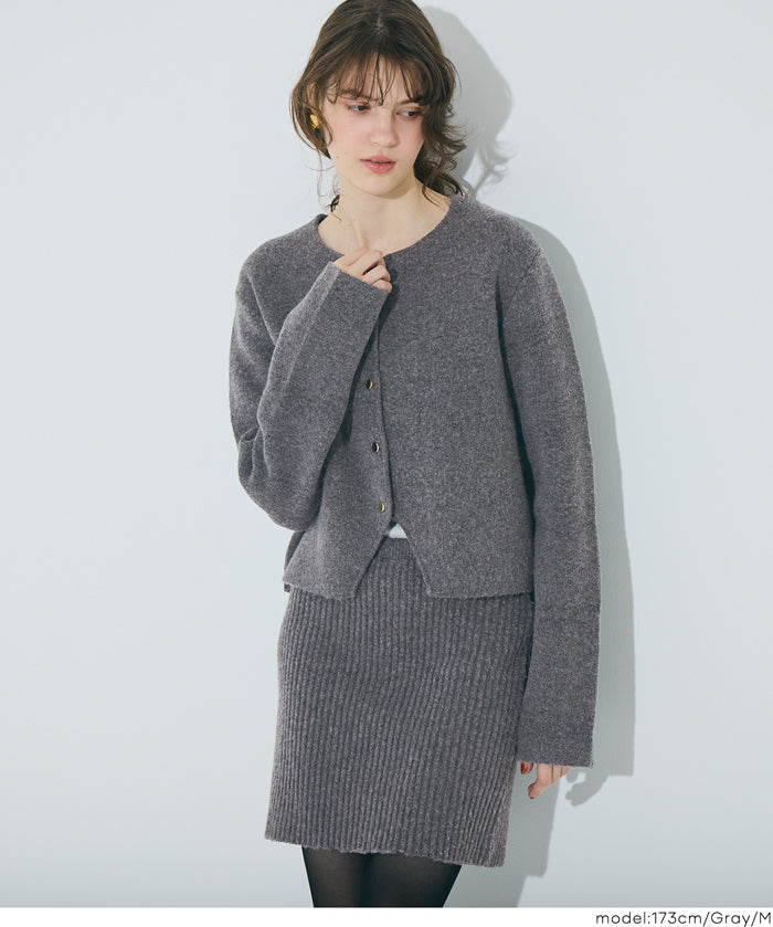 縮絨針織迷你裙 可配套