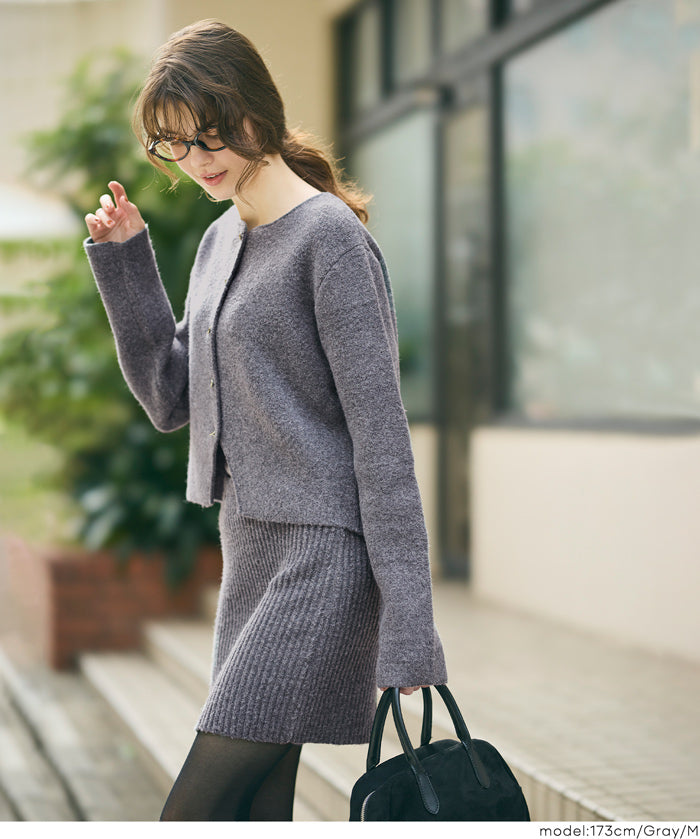 縮絨針織迷你裙 可配套