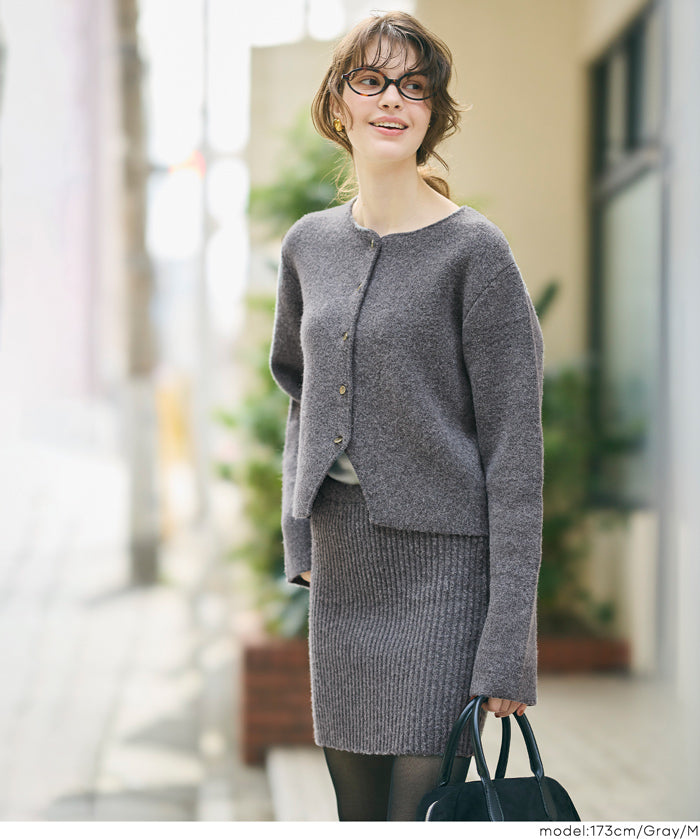 縮絨針織迷你裙 可配套