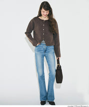 縮絨針織金釦開襟外套 可配套