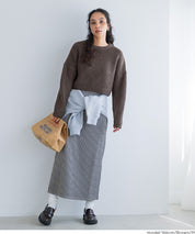 厚實短版針織毛衣