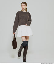 厚實短版針織毛衣