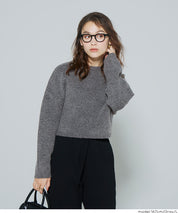 厚實短版針織毛衣