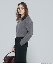 厚實短版針織毛衣