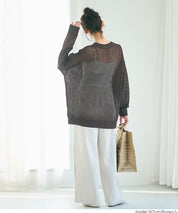 透膚長袖針織上衣