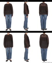 透膚長袖針織上衣