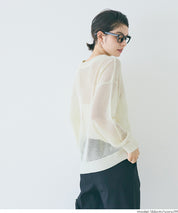 透膚長袖針織上衣