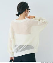 透膚長袖針織上衣