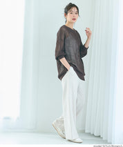 透膚長袖針織上衣