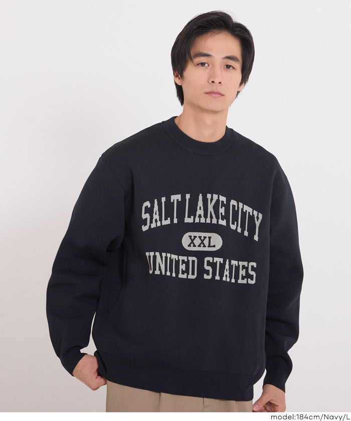 LOGO空氣感針織上衣