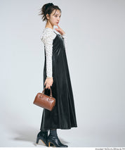 絲絨細肩帶洋裝