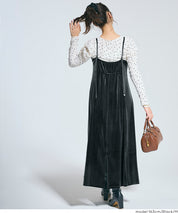 絲絨細肩帶洋裝