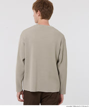 立體羅紋圓領針織上衣