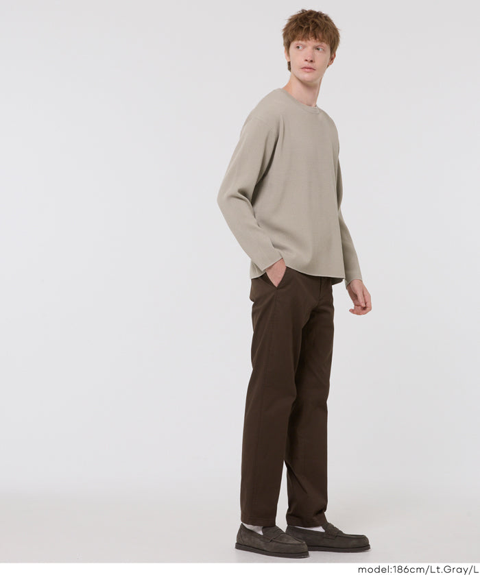 立體羅紋圓領針織上衣