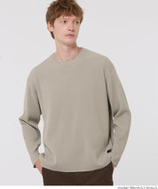 立體羅紋圓領針織上衣