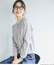 春季合身圓領針織開襟衫