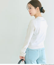 春季合身圓領針織開襟衫