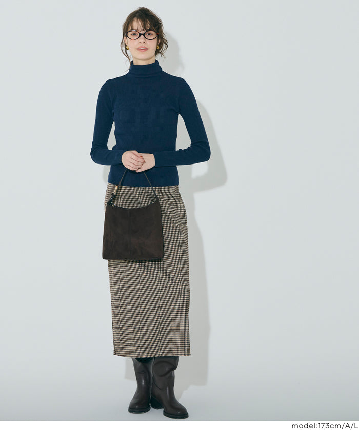 格紋直筒半裙