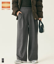 【DAILY WARM】內刷毛提花寬褲