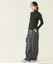 【DAILY WARM】內刷毛提花寬褲