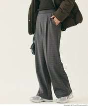 【DAILY WARM】內刷毛提花寬褲