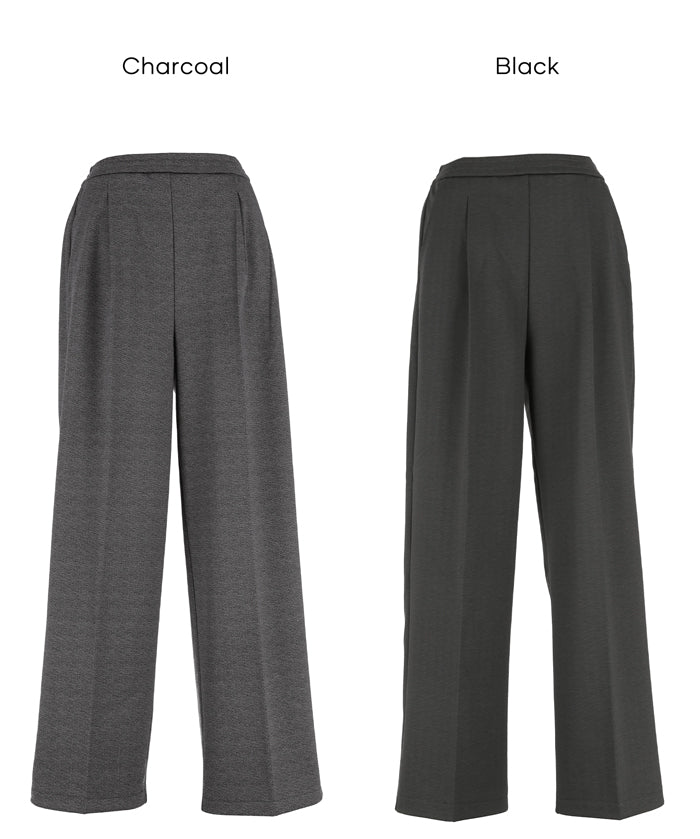 【DAILY WARM】內刷毛提花寬褲