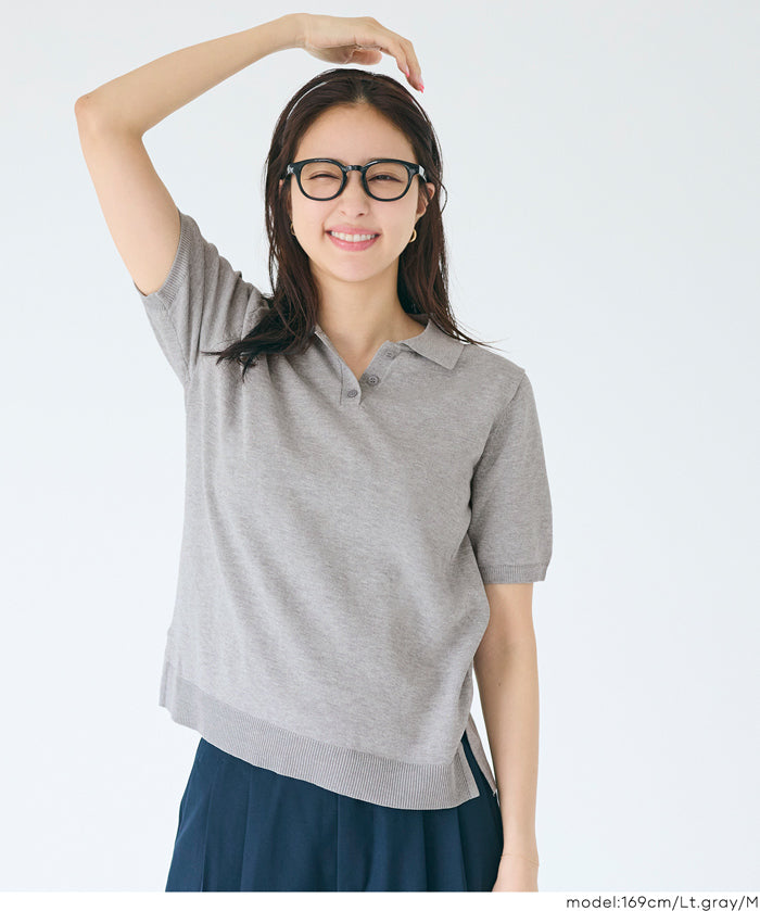 針織POLO短袖上衣